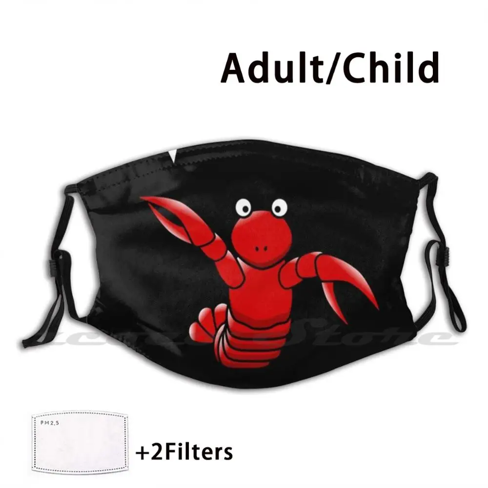 

Funny Say No To Pot Lobster Mask Cloth Washable DIY Filter Pm2.5 Adult Kids Say No To Pot Lobster Pot Seafood Funny Men Womens