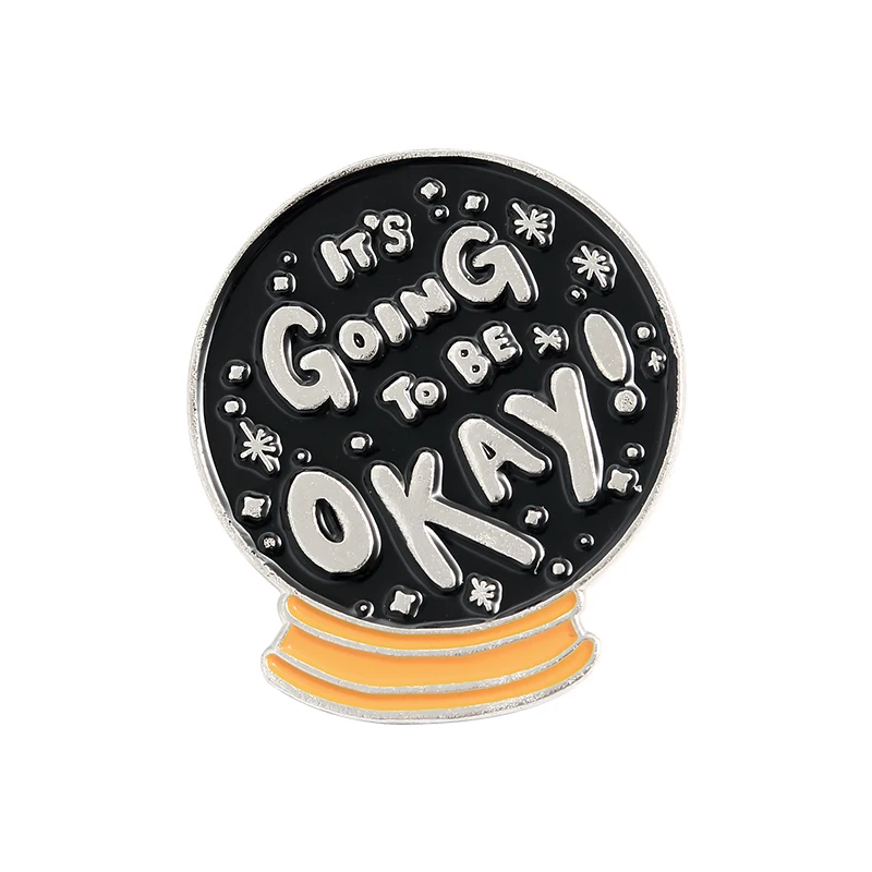 Круглая эмалированная булавка с надписью NO BAD DAYS блестящая Звезда кот Лунная фаза