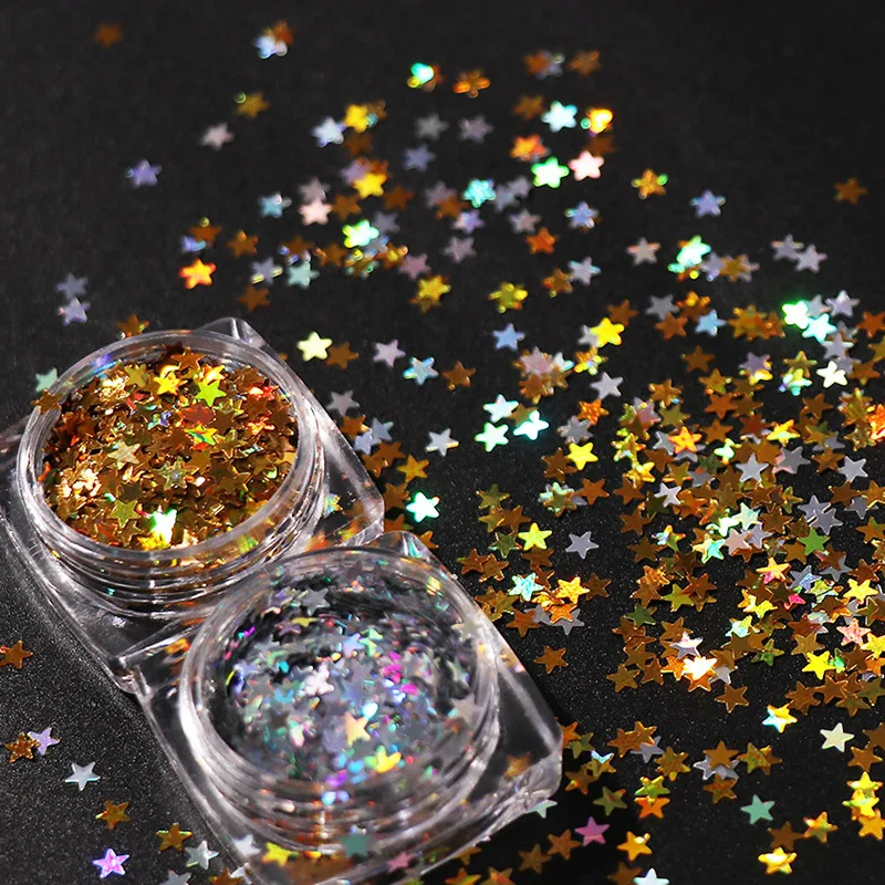 Лазерный органайзер для дизайна ногтей с пятиконечными звездами 3 мм|Стразы и