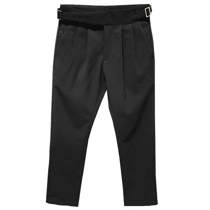 

Korean Slim Fit Men Pants Dress All Match Simple Ankle Length Business Formal Wear Trousers Men Streetwear Office Pants Men 34