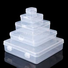 Квадратная пластиковая прозрачная коробка для хранения ювелирных изделий