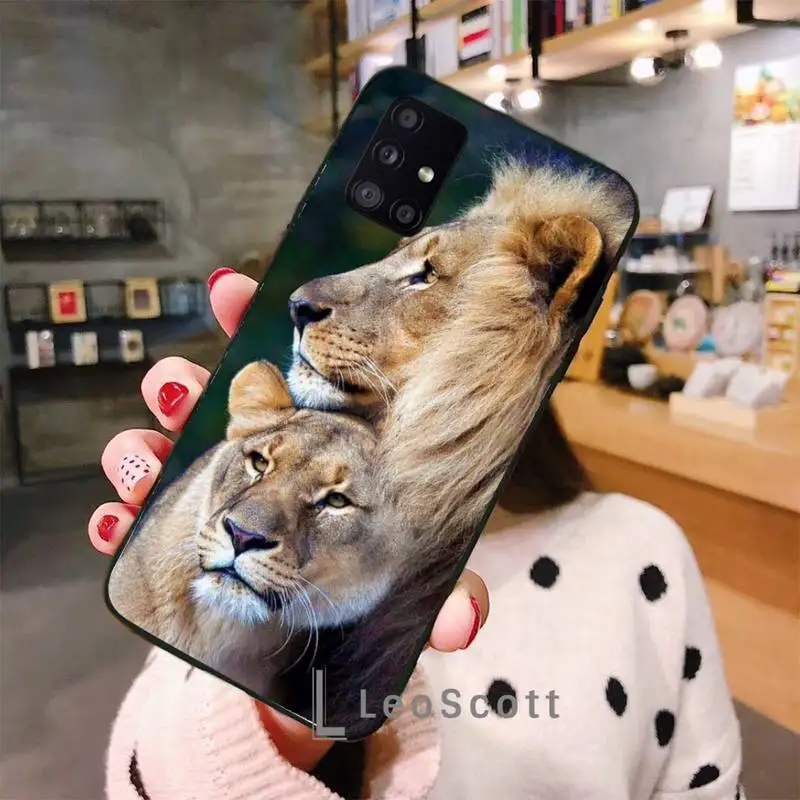 

Lion Alpha Male Lovely Phone Cases For Samsung A50 A51 A71 A31 A21S S8 S9 S10 S20 S21 Plus Fe Ultra 4G 5G