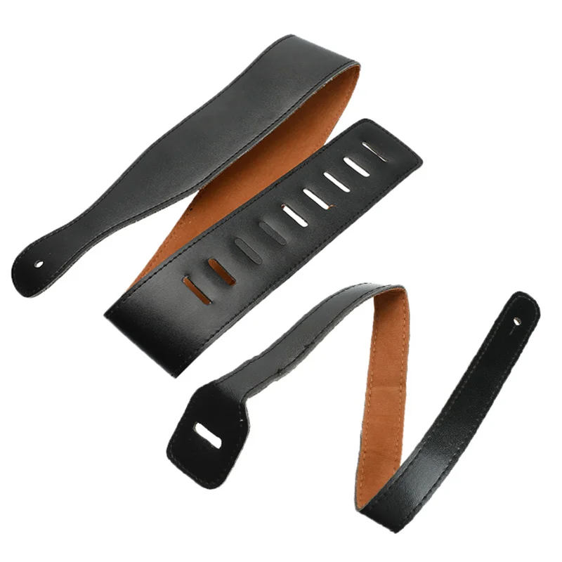 gitarre strap ukulele schulter schwarz lederband für elektrische gitarre bass einstellbare retro gitarre saiten instrumente gürtel free glob