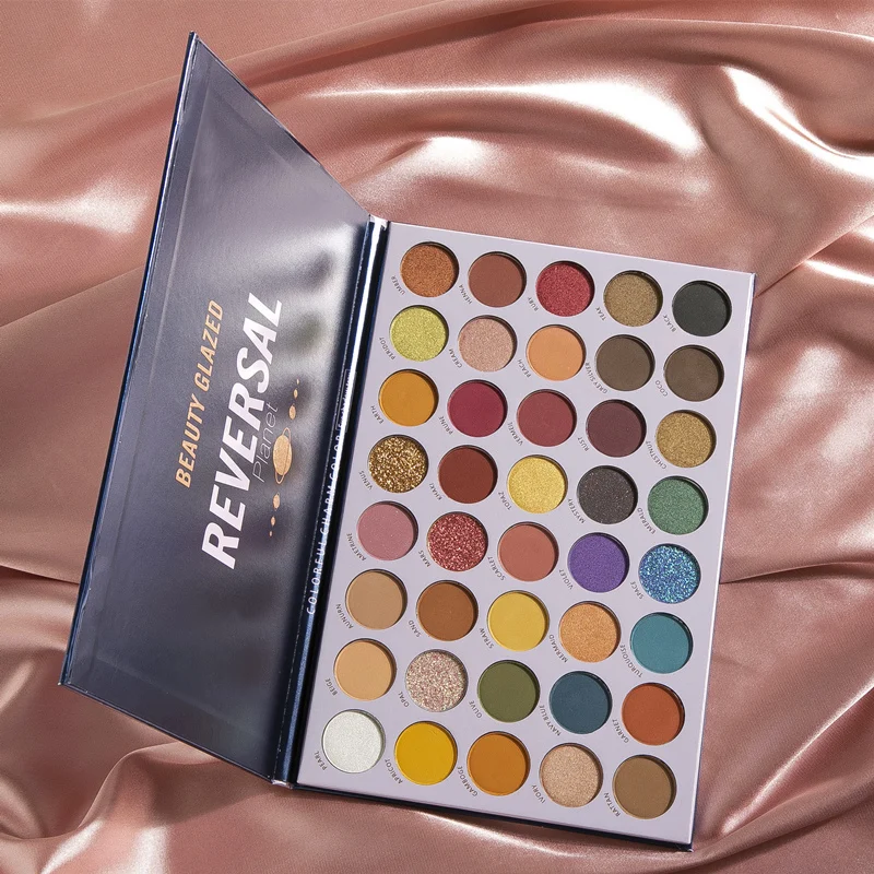 2020 Beauty Glazed Новинка 40 цветов макияж тени для век Палитра хайлайтер Блестящий