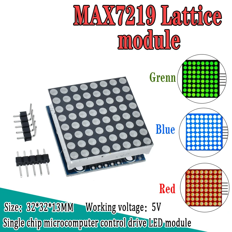 Матричный модуль AEAK MAX7219 микроконтроллера дисплейный готовые товары 1 шт.|max7219 dot