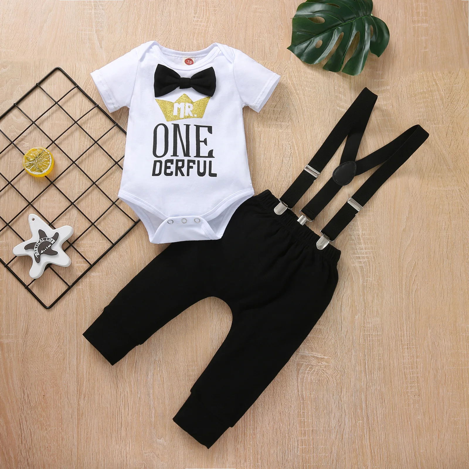 

New Born Baby Clothing Summer Gentleman Rompers 0-24M Baby Body Clothes Set Baby Boy Outfit 1 Year Old Baby Boy Clothes Sets