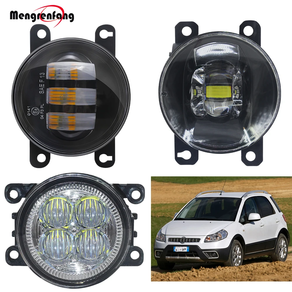 

Car LED Lens Fog Light Styling For Fiat Sedici 2009-2016 Front Bumper Fog Lamp DRL Daytime Running Light 12V