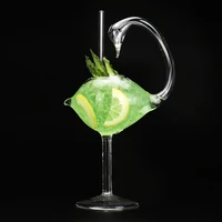 free shipping 2pc swan bird design wine glasscreative cocktail glassjuicy cupice cream glass beerwater cup set of 2