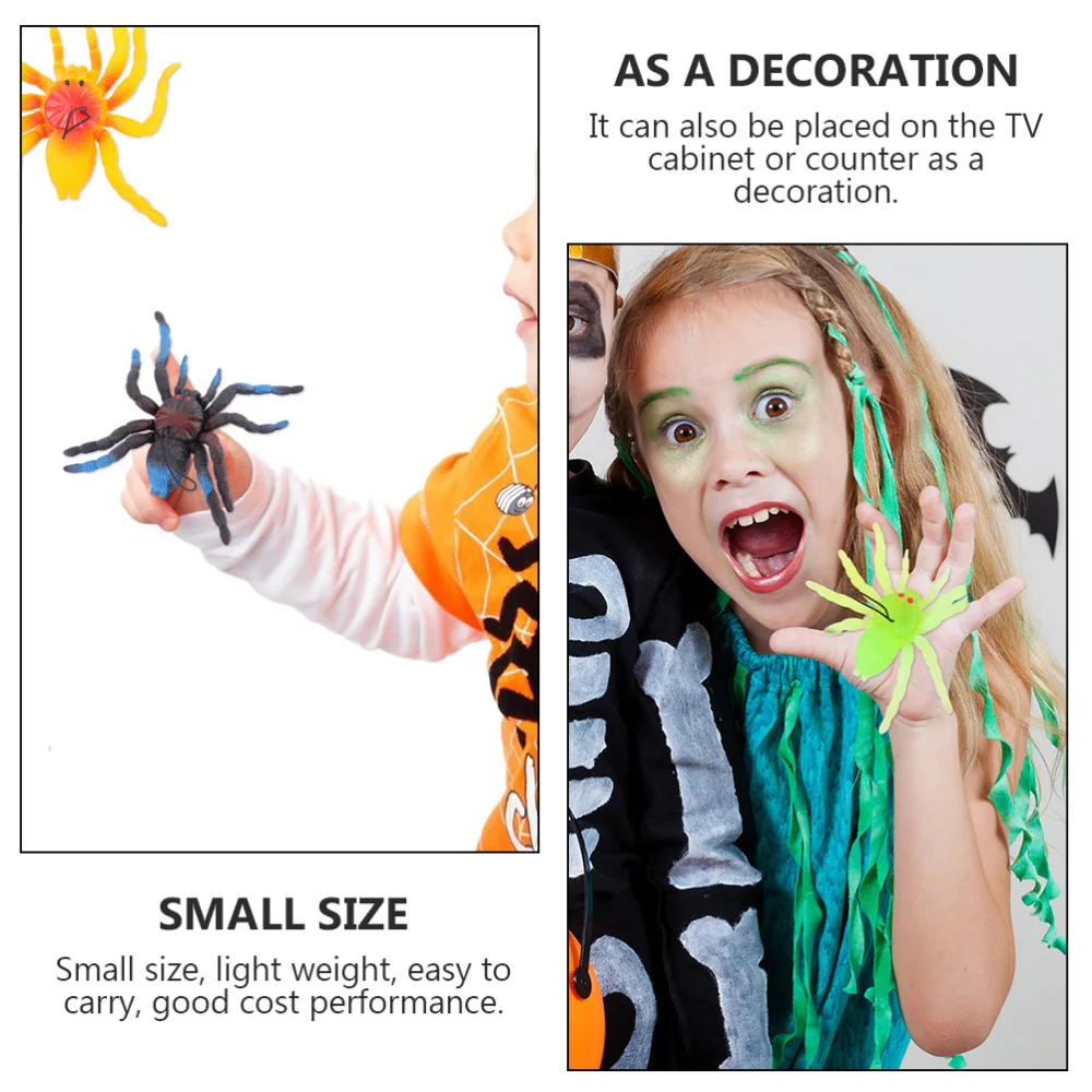 

6pcs Simulation Insect Toys Tricky Toys Realistic Small Spider Props Prank Toys