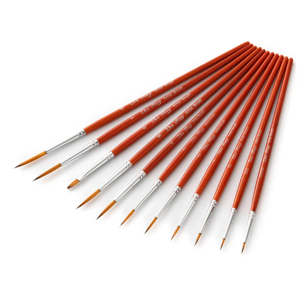 Набор кистей для рисования нейлоновая кисть художников заостренная круглая