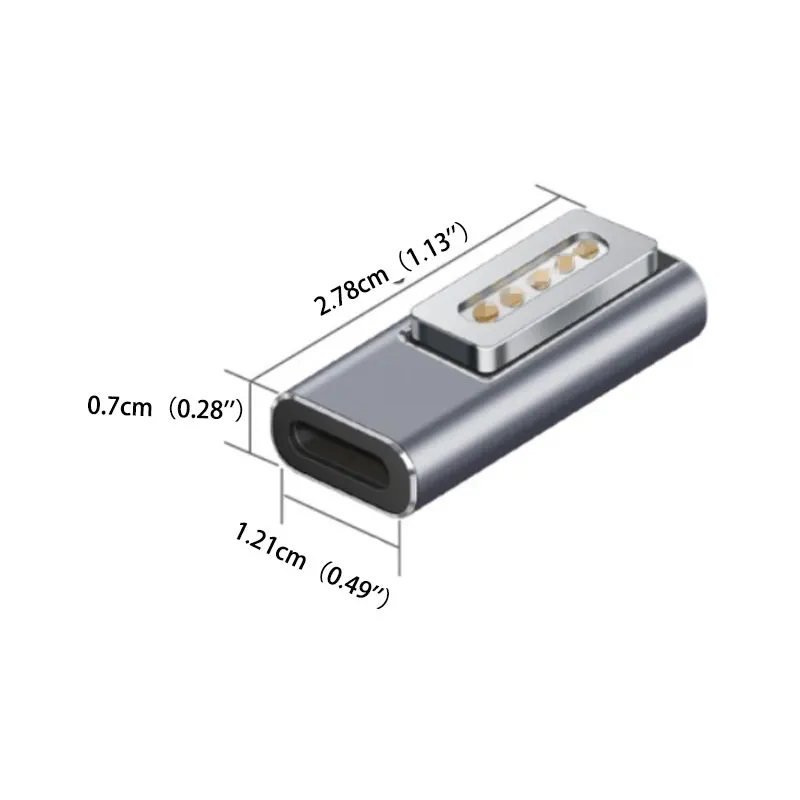 New Type C Magnetic USB PD Adapter USB C Female Fast Charging 60W Magnet Plug Converter  For Apple Magsafe 2 1 MacBook Pro images - 6