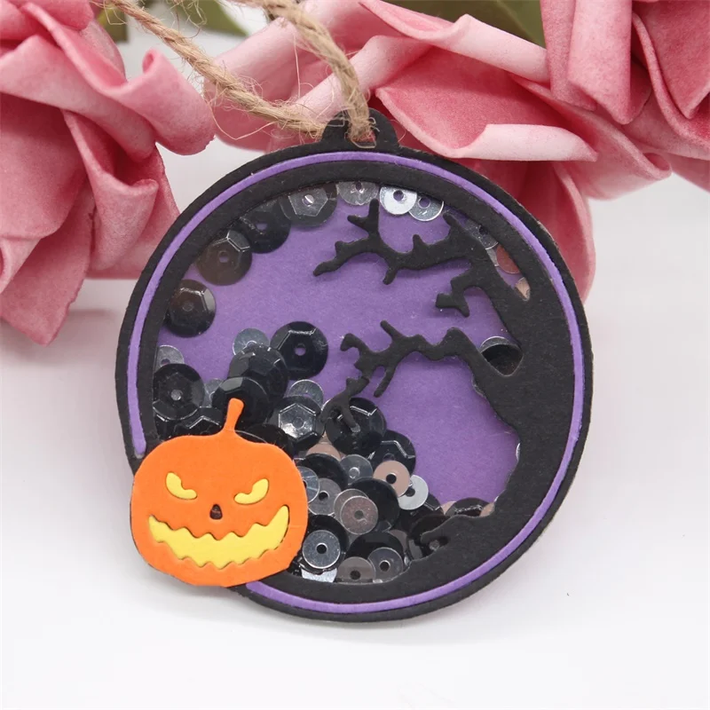 Хэллоуин этикетка металлические трафареты для пресс-формы DIY скрапбукинга/фото