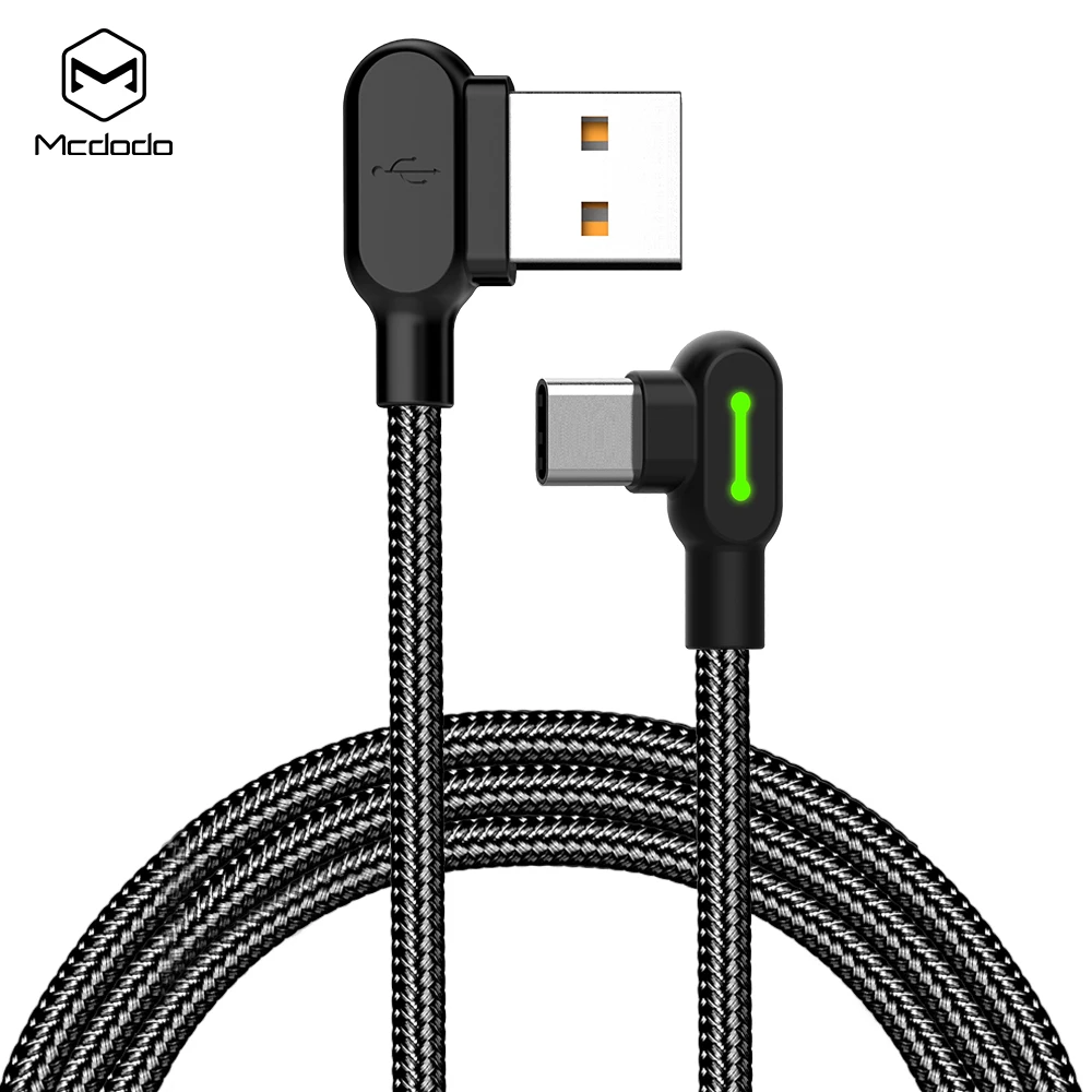 MCDODO 90 градусов 0,5/1,2/1,8/3 м Быстрая зарядка type C кабель для samsung Xiaomi huawei LG Android USB-C зарядное устройство Шнур данных