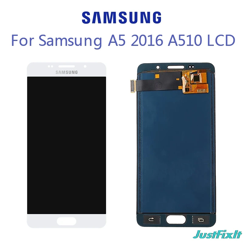 Супер Amoled ЖК-дисплей для samsung Galaxy A5 A510F A510F/DS A510M A510M/DS A510FD A510Y кодирующий преобразователь сенсорного экрана в сборе