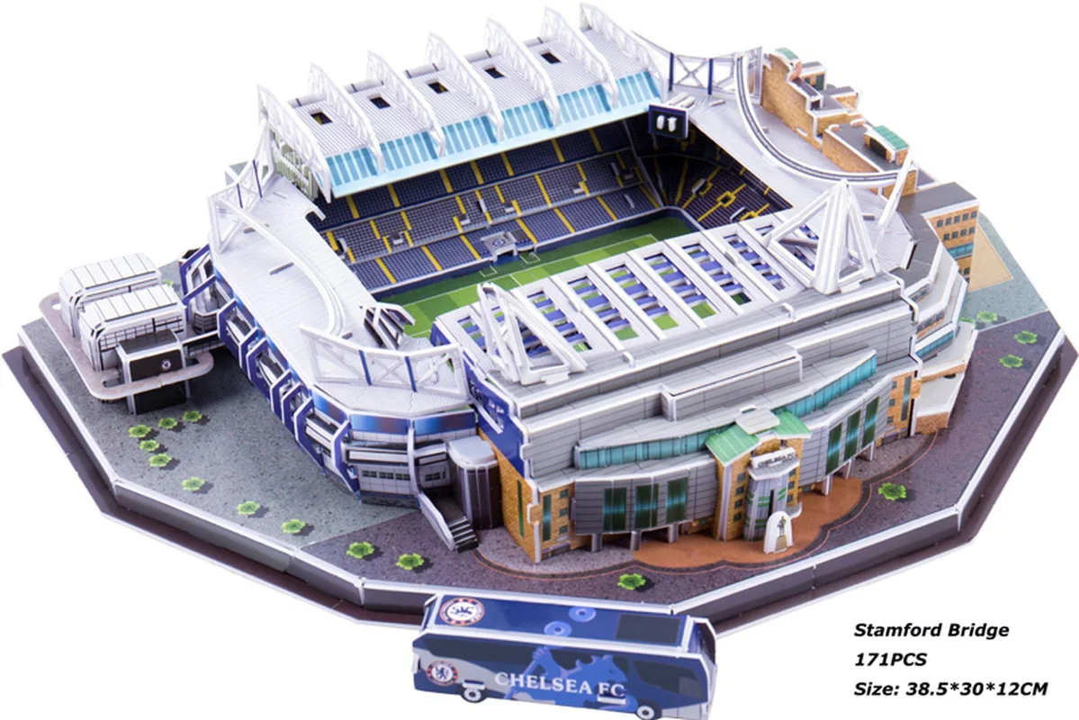 

3D Puzzle Jigsaw Paper DIY World Football Stadium European Soccer Playground Assembled Building Model Toys for Children