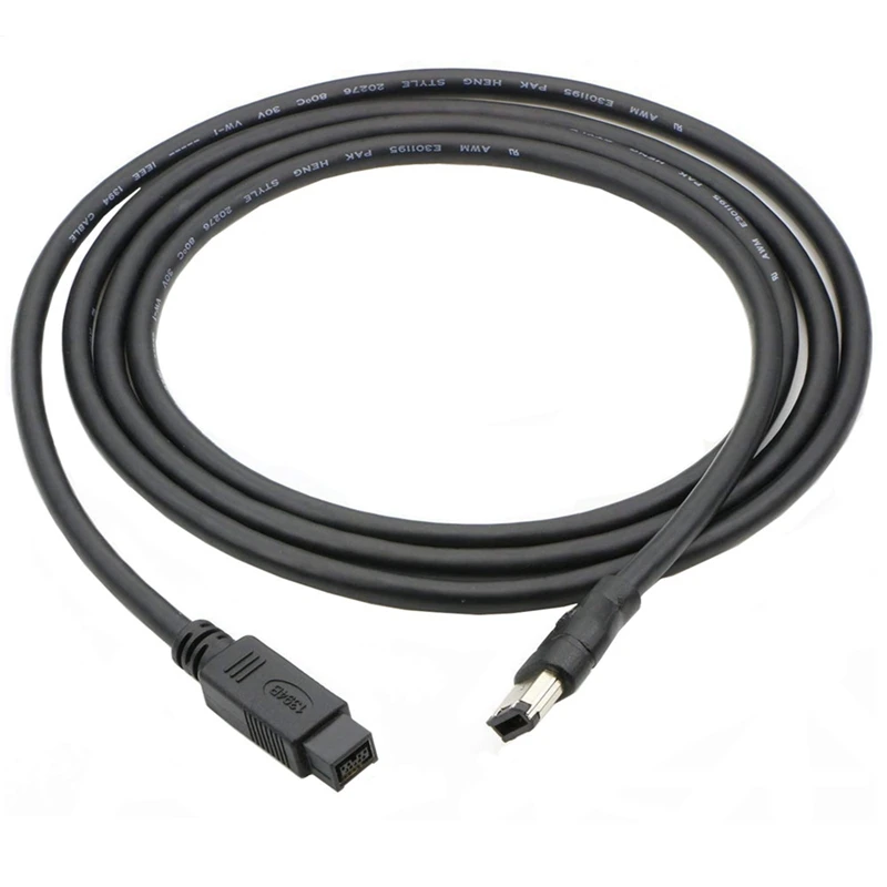 Кабель FireWire 800-400 9-6 pin (9pin 6pin) IEEE 1394 Firewire 800 9-контактный/6-контактный кабель 1394b 1 8 м 3 4