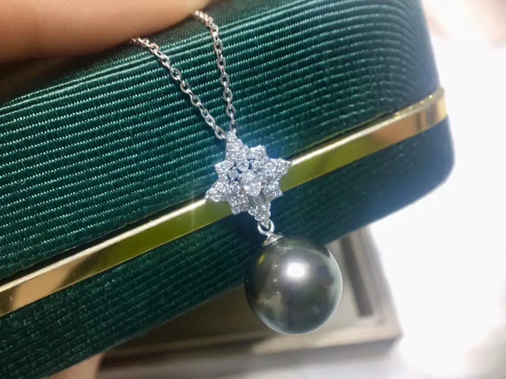 

New Arrival 18K White Gold Pendant Mountings Settings AU750 Jewelry Findings for Pearls Coral Agate Crystal Beads Stones