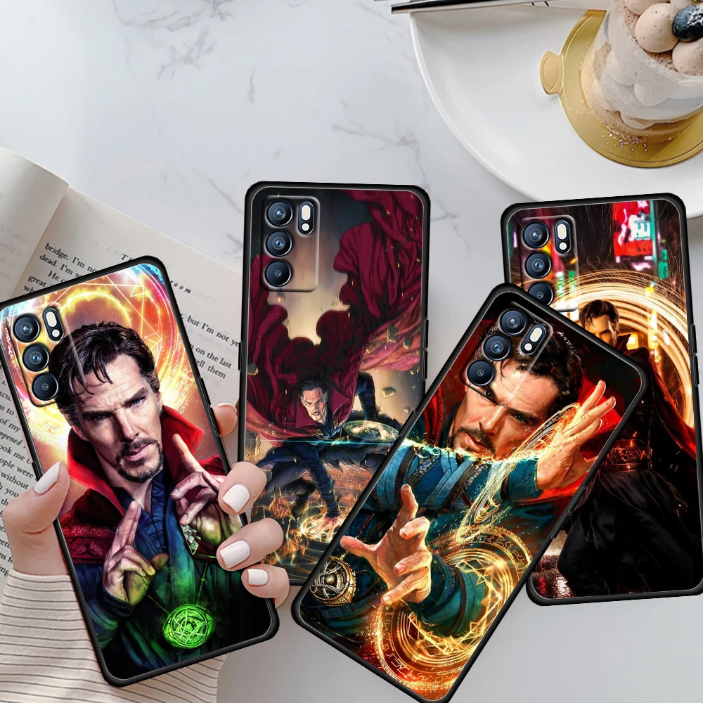 

Doctor Strange Marvel hero For OPPO Reno 6 5 4 3 2 5Z 5F 5K ACE 10 X ZOOM 4G 5G Pro Plus Soft Black Phone Case Shell Cover