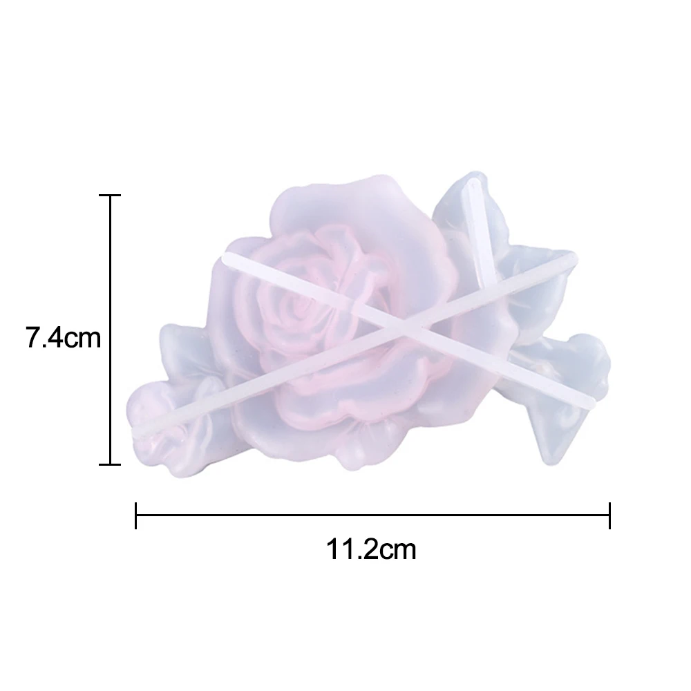 

DIY Crystal Epoxy Mold With Branch Rose Flower Set Jewelry Silicone Mold Baking Chocolate Ice Cubes Mold Kitchen Accessories