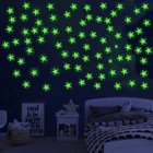 100 шт.компл. Светящиеся в темноте звезды светящиеся наклейки светящиеся игрушки роман для детей светильник еся звезды флуоресцентные вечевечерние настенные игрушки