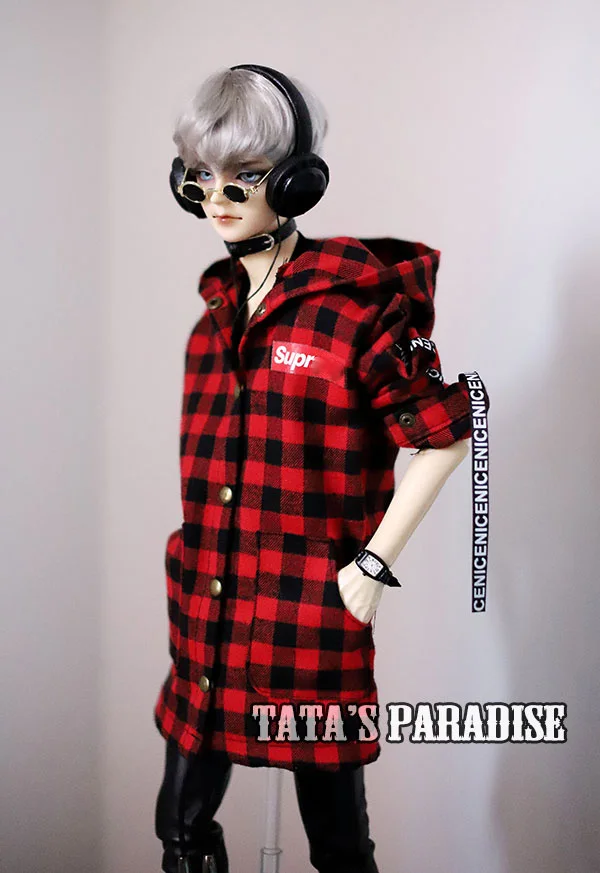 1/4 1/3 масштаб BJD Панк пальто с капюшоном для BJD/SD аксессуары для кукольной одежды, в комплект не входят кукла, обувь, парик и другие аксессуары 18D1039