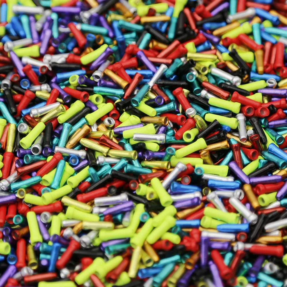

50 Pieces Of Mountain Bike Road Bike Brake Transmission Color Tail Cap Brake Line End Core Cap Inner Line End Cap Crimping