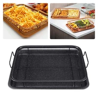 stainless steel marble pan oil skillet copper non stick baking pan chips basket baking pan mesh grill cooking tools household