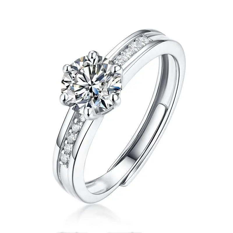 

rings925 Silver Six Clamoson Diamond Ring Live Gift