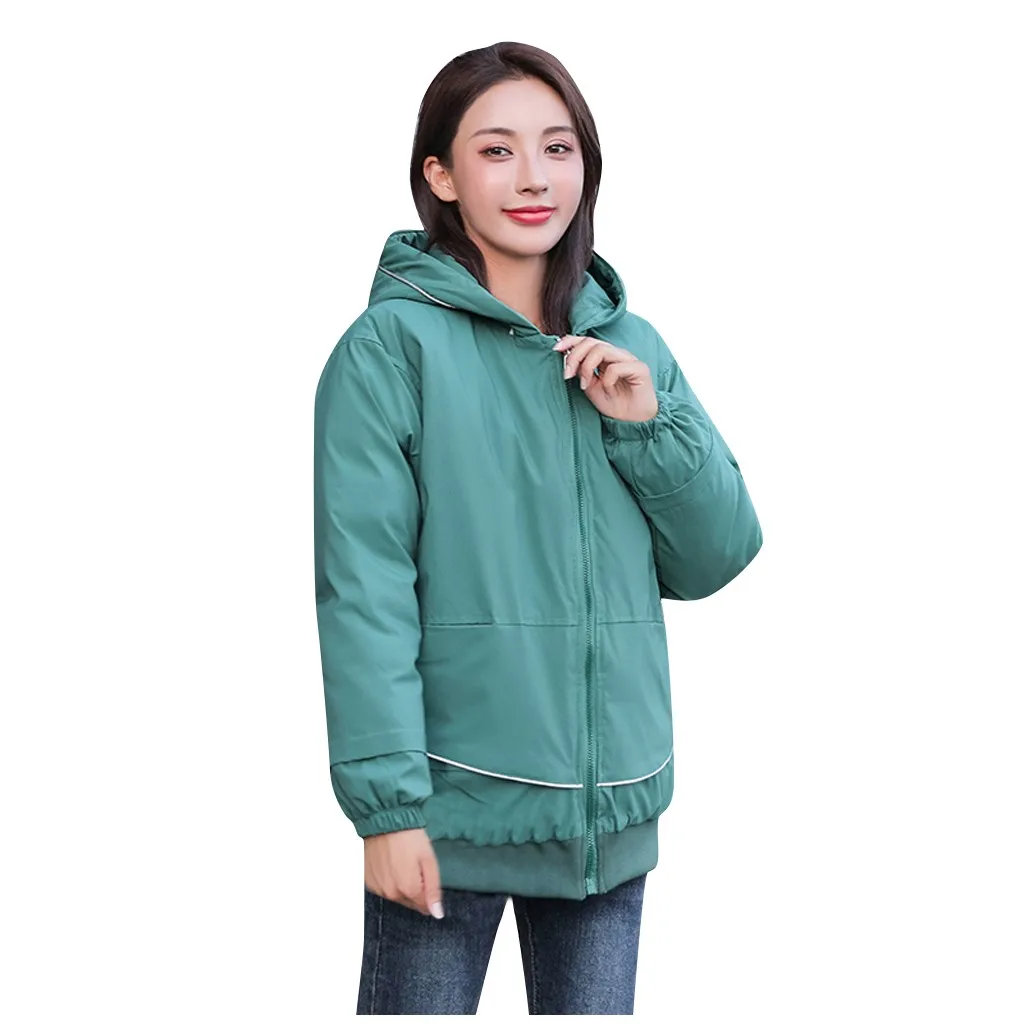 Вышитая картинка Женская парка в Корейском стиле зимняя утепленная женская