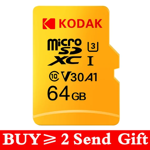 Оригинальная карта памяти Kodak 512GB Micro SD Class 10 16G 32G 64GB U3 4K высокоскоростная флеш-память Cartao De Memoria TF128gb Mecard C10 1TB