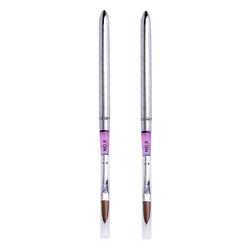 2 шт. высококачественные акриловые кисти для ногтей УФ-гель маникюрный Гель-лак