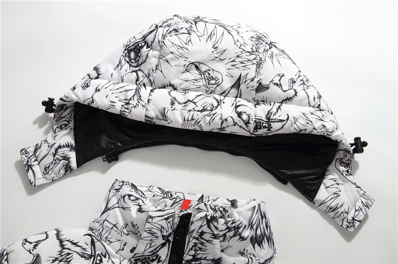 

Windproof and warm down jacket men's outdoor Korean thickened white duck down rich bird large size winter short jacket