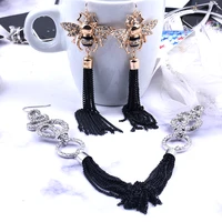 new bee tassel insect earrings luxury animal snake drop earrings fashion statement designer jewelry for women