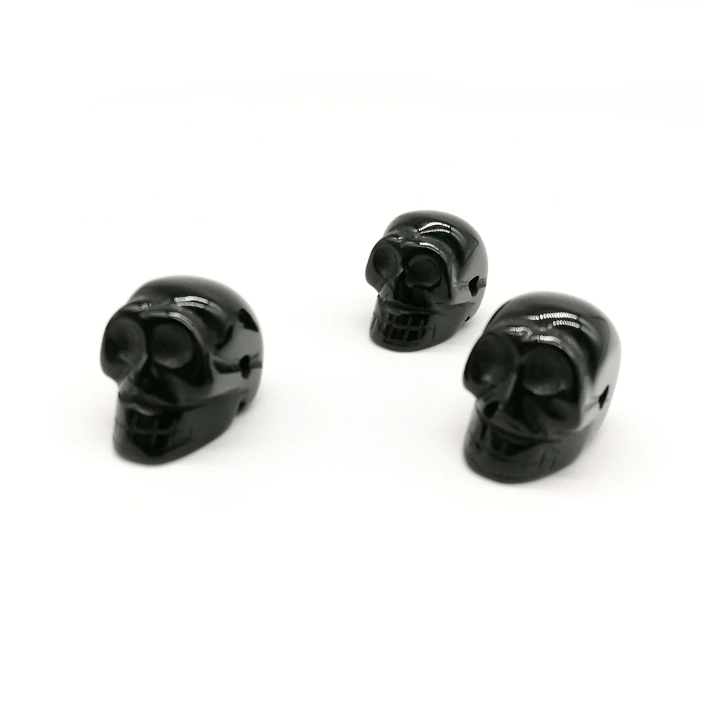 

2PCS 1.5" Natural crystal skull gems ghost head carved crystal skull Decoration Gemstone Spiritual Collection