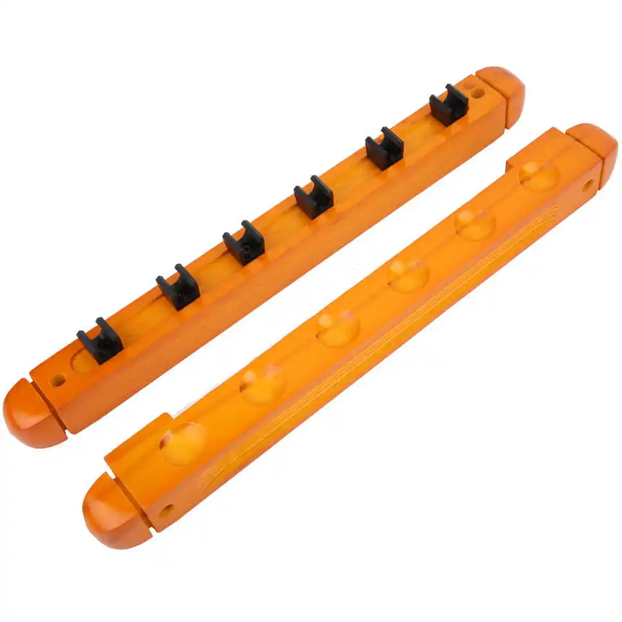 Стеллаж для бильярдного кия деревянный настенный держатель 6 отверстий