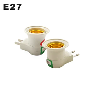 E27 настенный держатель лампы конвертер E27 основание переключателя лампы круглый ножной Винт Вилка США ЕС с кнопкой вклвыкл Светодиодная лампа штепсельная вилка
