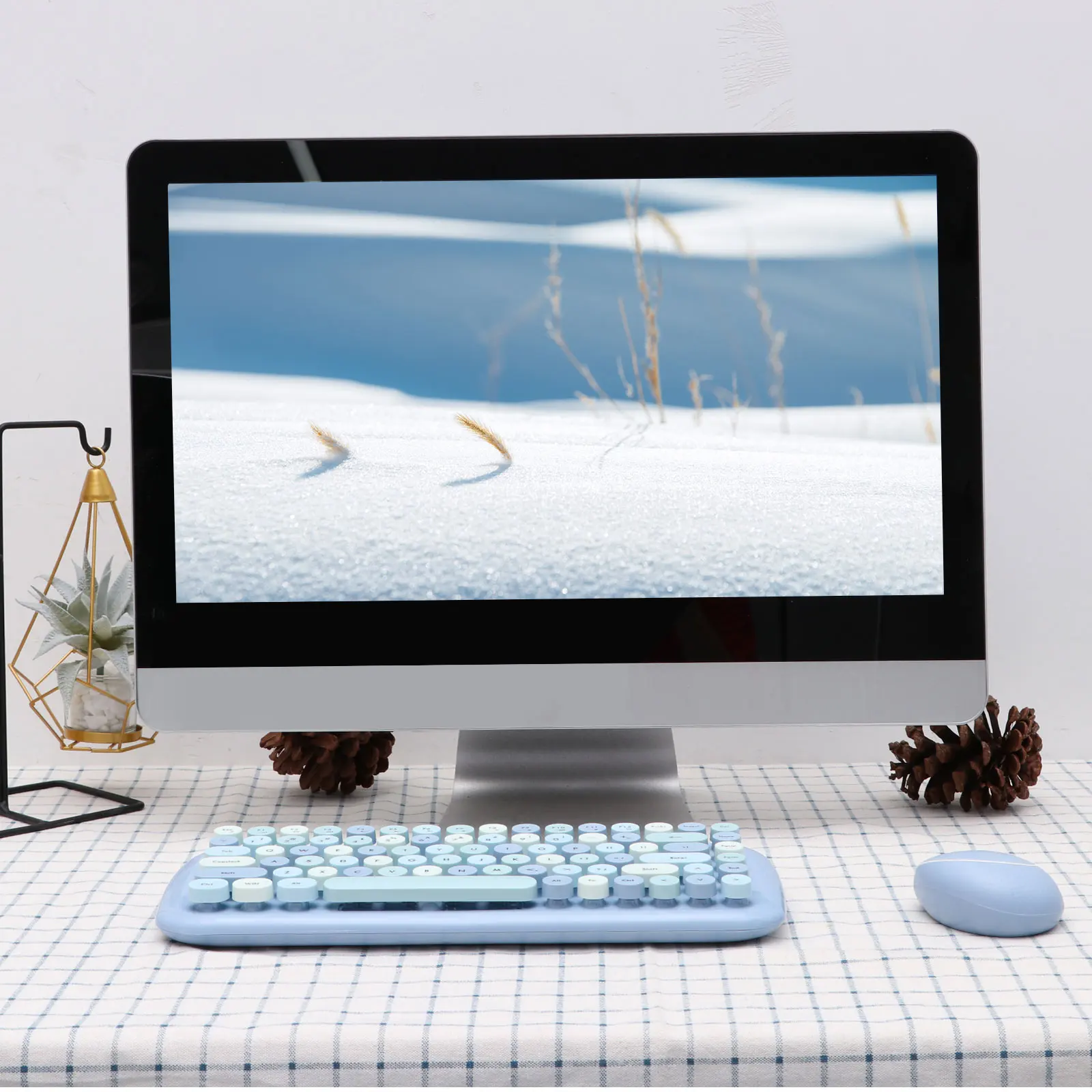 Беспроводной клавиатура и Мышь комплект в стиле ретро панк машинки дизайн для