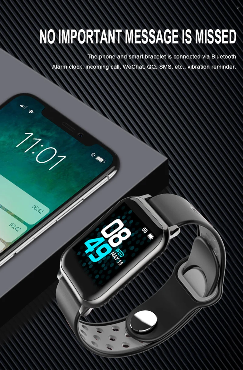 F8S Смарт-часы с контролем сна пульсометр Blueteeth4.0 IP68 красочный спортивный умный Браслет