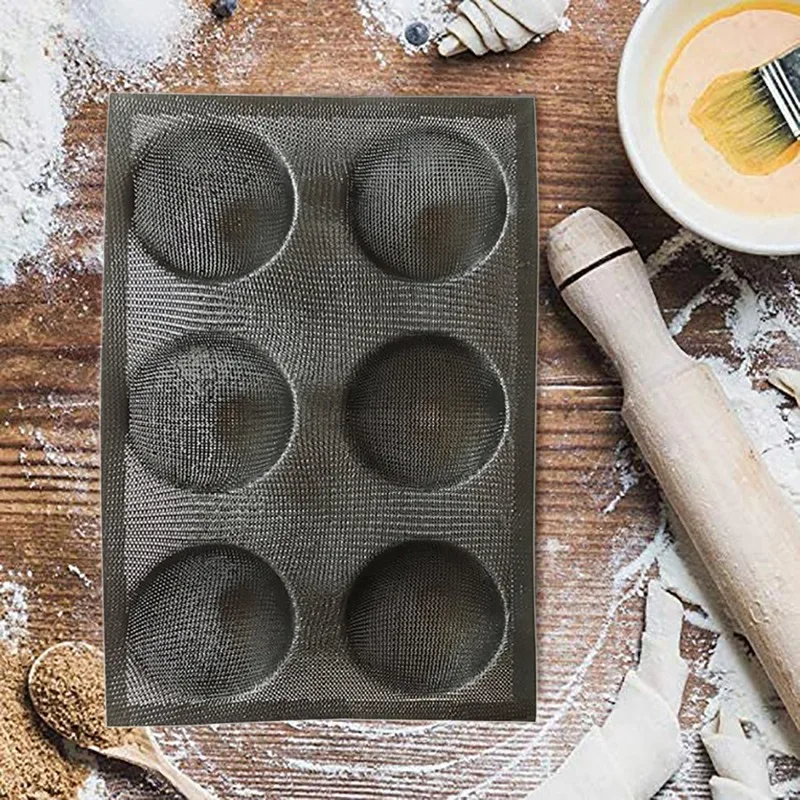6 круглых силиконовых форм для хлеба из стекловолокна различные формы