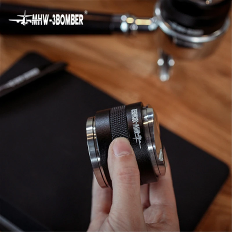 

51/53/58mm Double Coffee Tamper Multifunction Powder Hammer Stainless Steel Four Angled Slopes Flat Base Espresso Barista Tool