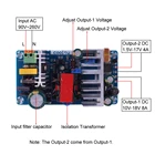 AC-DC преобразователь переменного тока 110 В 220 В до 10 В-18 в8A 1,5 В-17 в4A 96 Вт dua-модуль питания Регулируемый понижающий модуль