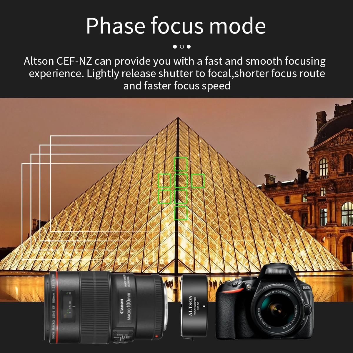 Адаптер для объектива камеры Altson CEF-NZ AF адаптер с автофокусом Canon EOS EF EF-S Sigma Nikon Z Mount