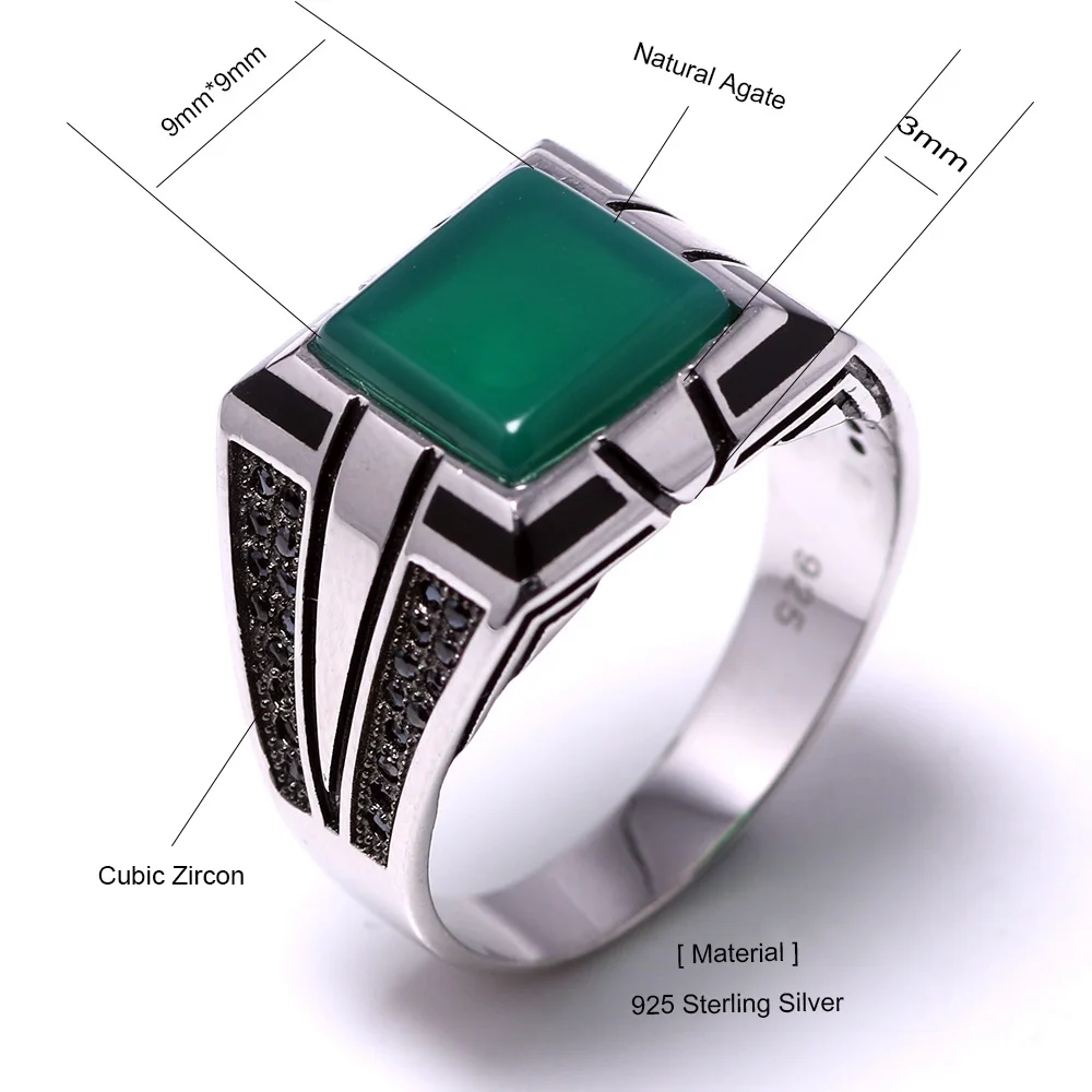 Гарантированное 925 Серебряные кольца Крутое Ретро винтажное турецкое кольцо для