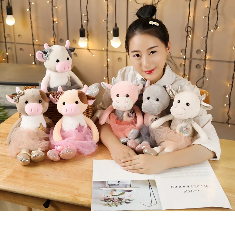 Милое кружевное балетное платье Мышь корова плюшевая игрушка мягкие Животные