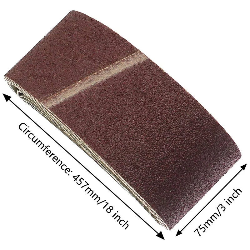 

12Pcs 75X457mm Abrasive Sanding Belts 40-1000 Grits Abrasive Bands for Sander Power Tools