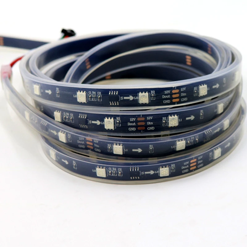1 м индивидуально адресуемые светодиодные полосы WS2811 пиксельные 12 в 5050 SMD RGB