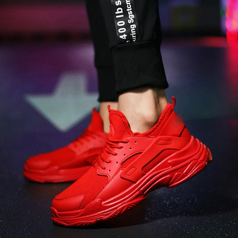 

Breathable Thi-soled Old Shoes Sports New Korean Men's Fashion Trend Mesh Casual Leather Travel Lightweight Heighten 5CM Sneaker