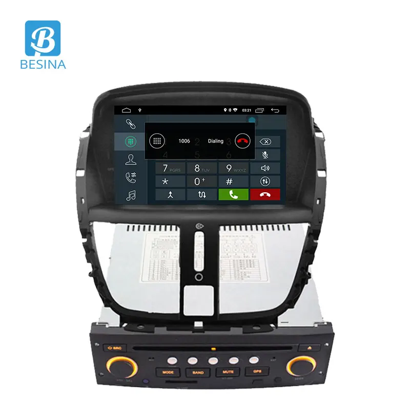 Besina 1 Din Android 9,0 Автомобильный DVD плеер для peugeot 207 207CC 2007 2008 2009 2010 2011 2012 2013 gps Wi-Fi мультимедийная