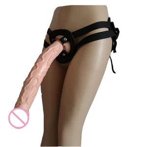 35CM Strap On Realistic Long Dildo Pants For Woman Men Couples Strapon Big Dildo Panties For Lesbian Gay Adult game Sex Toy