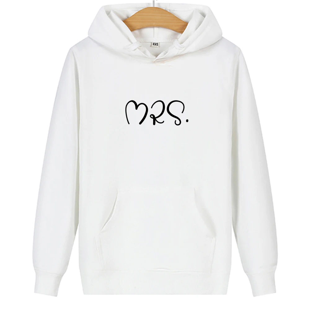 2020 New Hoodies Sweetshirts for Women Men Lover Couple Letter MRS MR Printed Female Hoodie Oversized Streetwear
